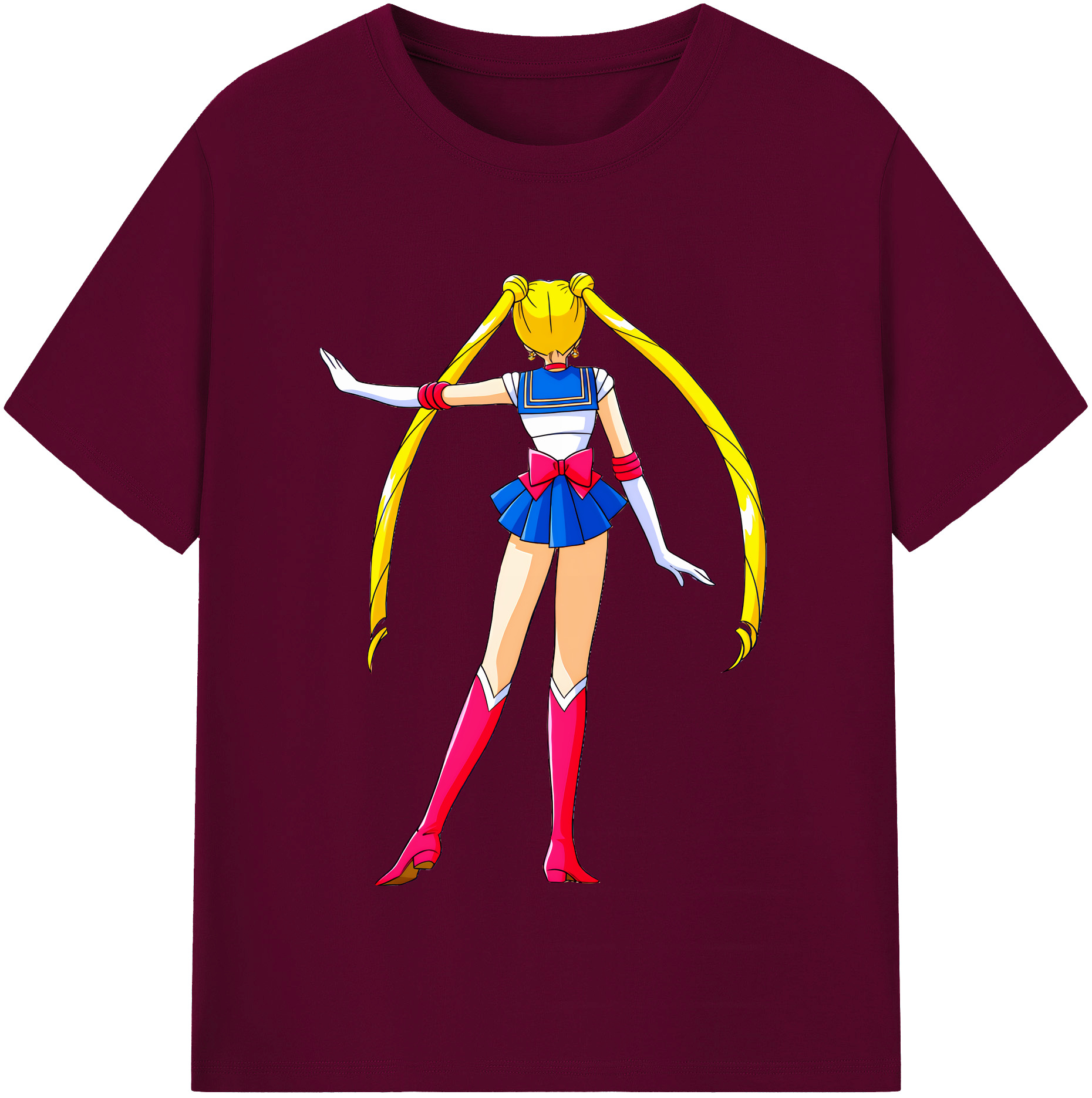 （画像用） 美少女戦士セーラームーン 月野 うさぎ つきの うさぎ Sailor Moon Tsukino Usagi レディースカジュアルプリントTシャツ（綿100％）